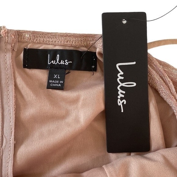 Lulus Flirty Vibes Mauve Pink Sparkly Ruched Bodycon Mini Dress Sleeveless - Picture 12 of 16